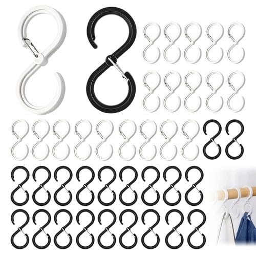 HANGING HOOKS S SHAPE PLASTIC STAINLESS STEEL 40 PCS STEEL Brand no brand
