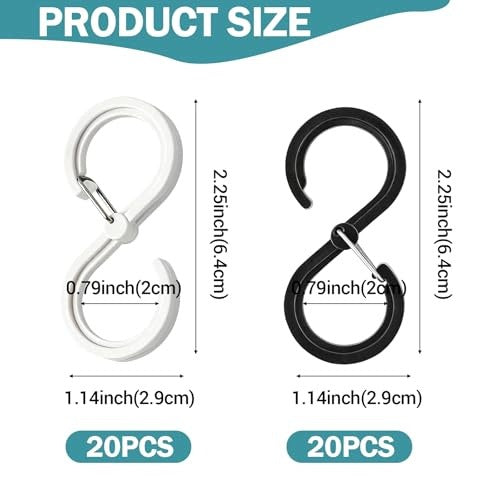 HANGING HOOKS S SHAPE PLASTIC STAINLESS STEEL 40 PCS STEEL Manufacturer code Producent niezależny