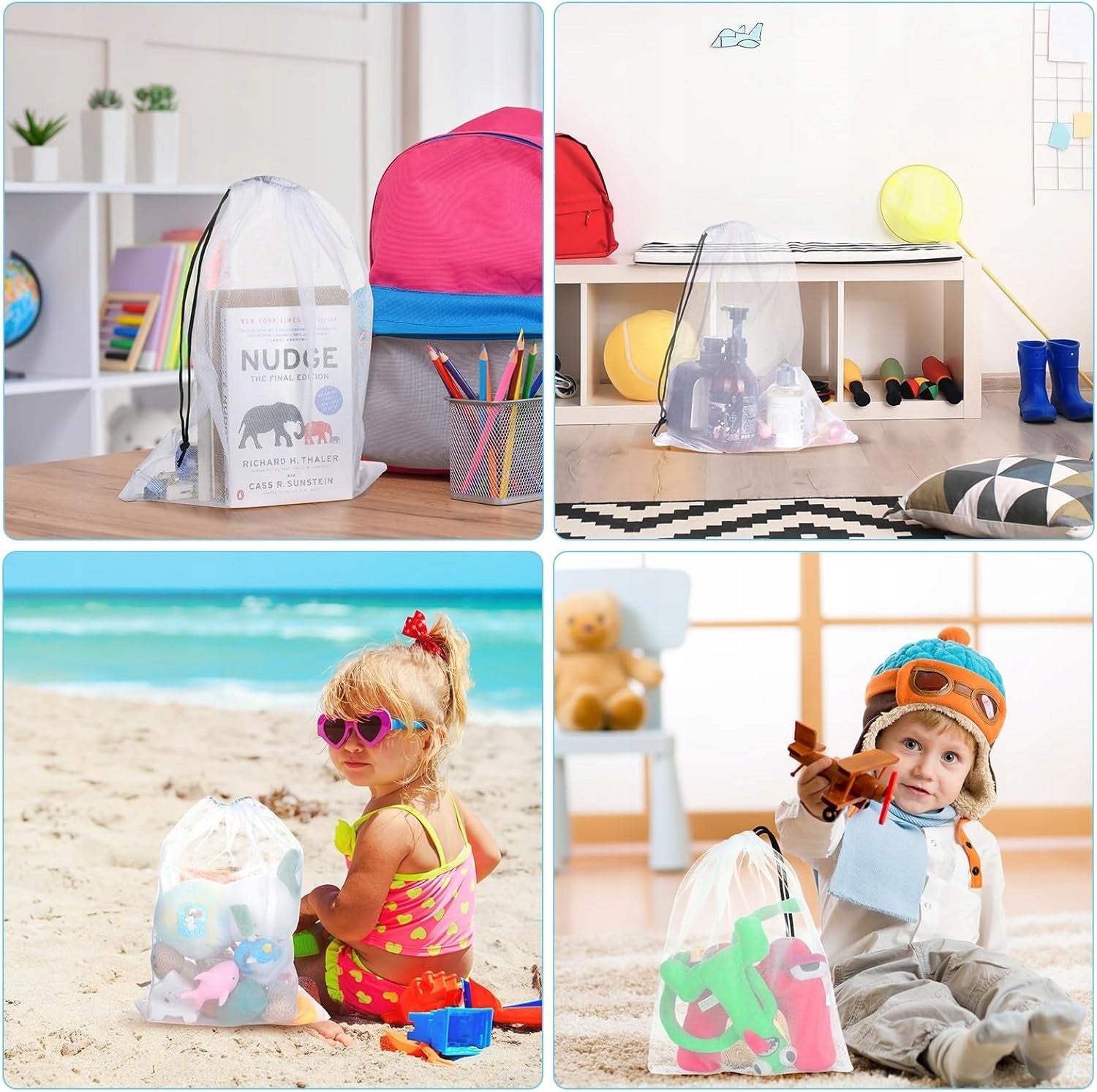 HANGING MESH ORGANIZER TOY CONTAINER PLUSHIES CHILD'S ROOM 165cm Brand no brand