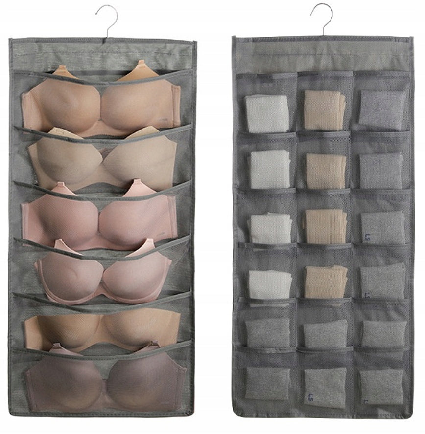 HANGING ORGANIZER for Underwear Wardrobe Socks Container 18 Compartments