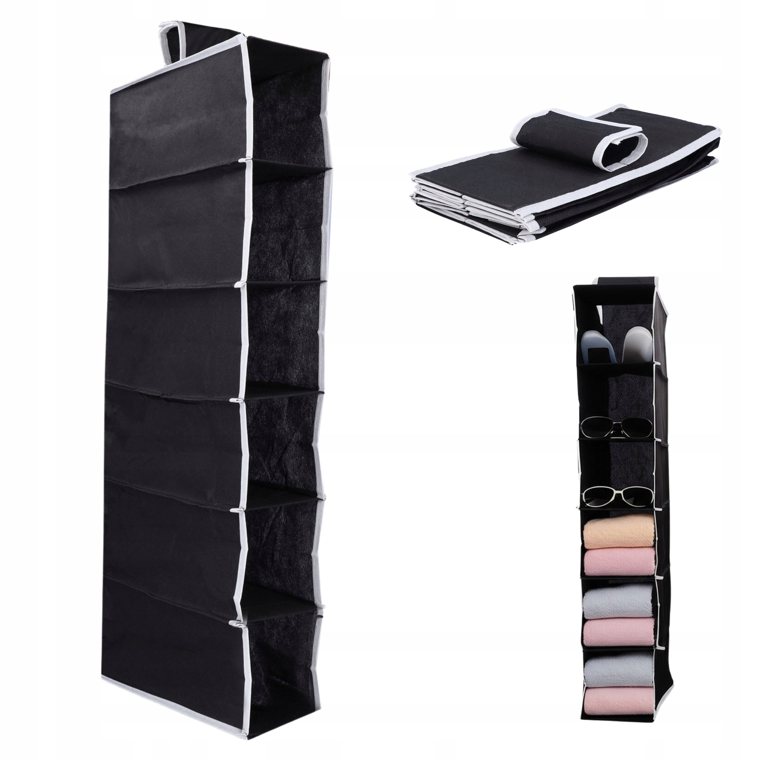 HANGING ORGANIZER for wardrobe textile shelf for wardrobe shoes 84x30x15 cm Length 30 cm