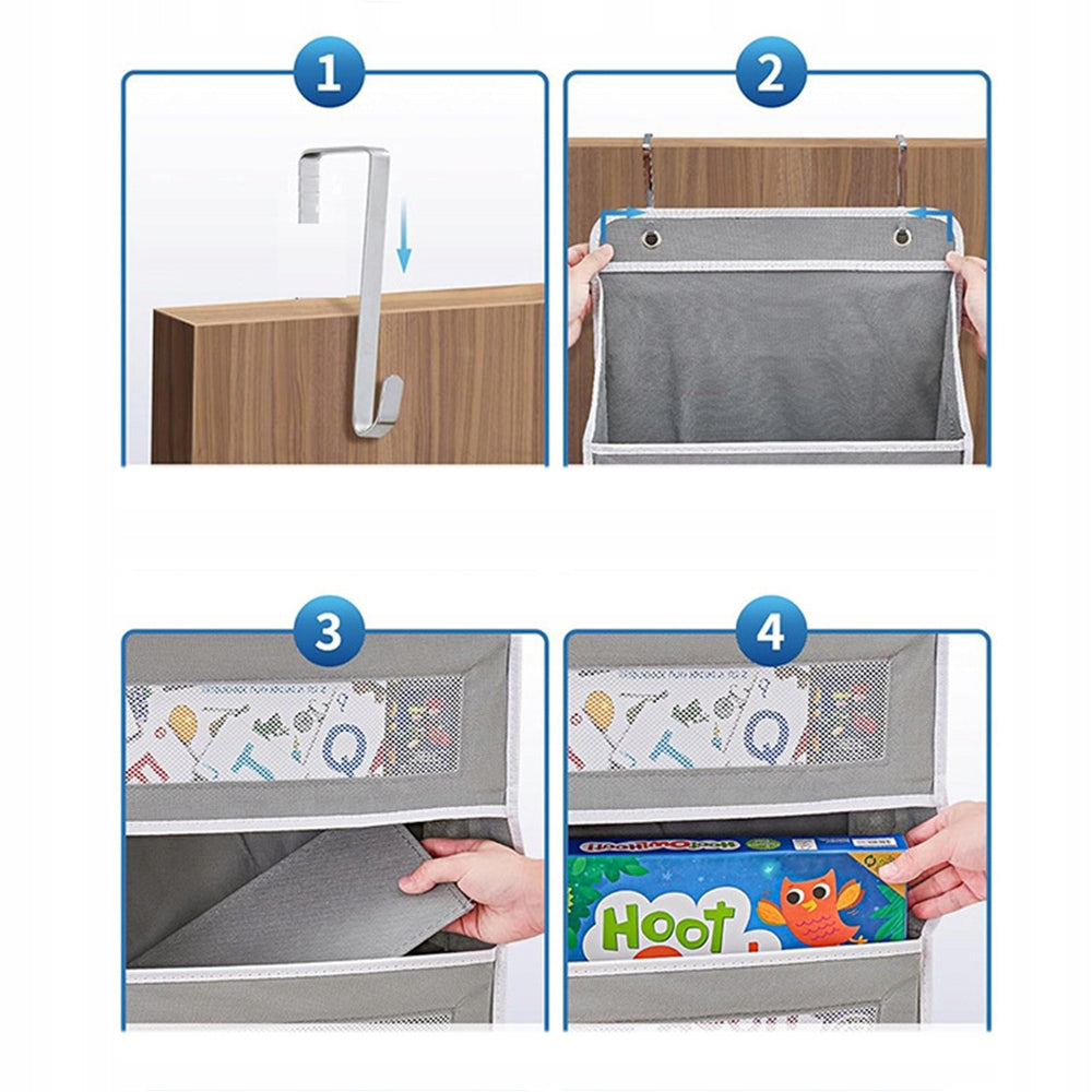 HANGING ORGANIZERS AND STORAGE OVER DOORS, CLOTHES ORGANIZER Product height 142 cm