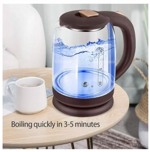 HAPPY PEOPLE GLASS ELECTRIC KETTLE LED ILLUMINATED 2L POWERFUL 2000W Brand no brand