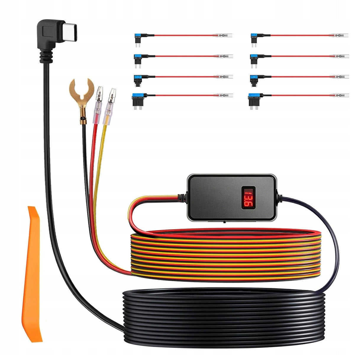 HARDWIRE KIT USB-C FOR CAR CAMERA PARKING MODE