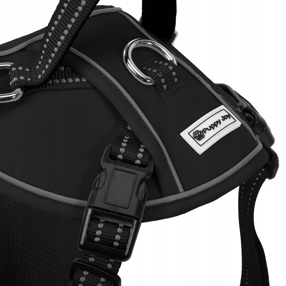 HARNESS AND LEASH FOR DOG REFLECTIVE PRESSURE-FREE ADJUSTABLE BLACK L Manufacturer code PJ-059