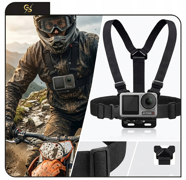 HARNESS CHEST HOLDER PHONE VEST GOPRO CAMERA DJI 6in1 Packaging status original