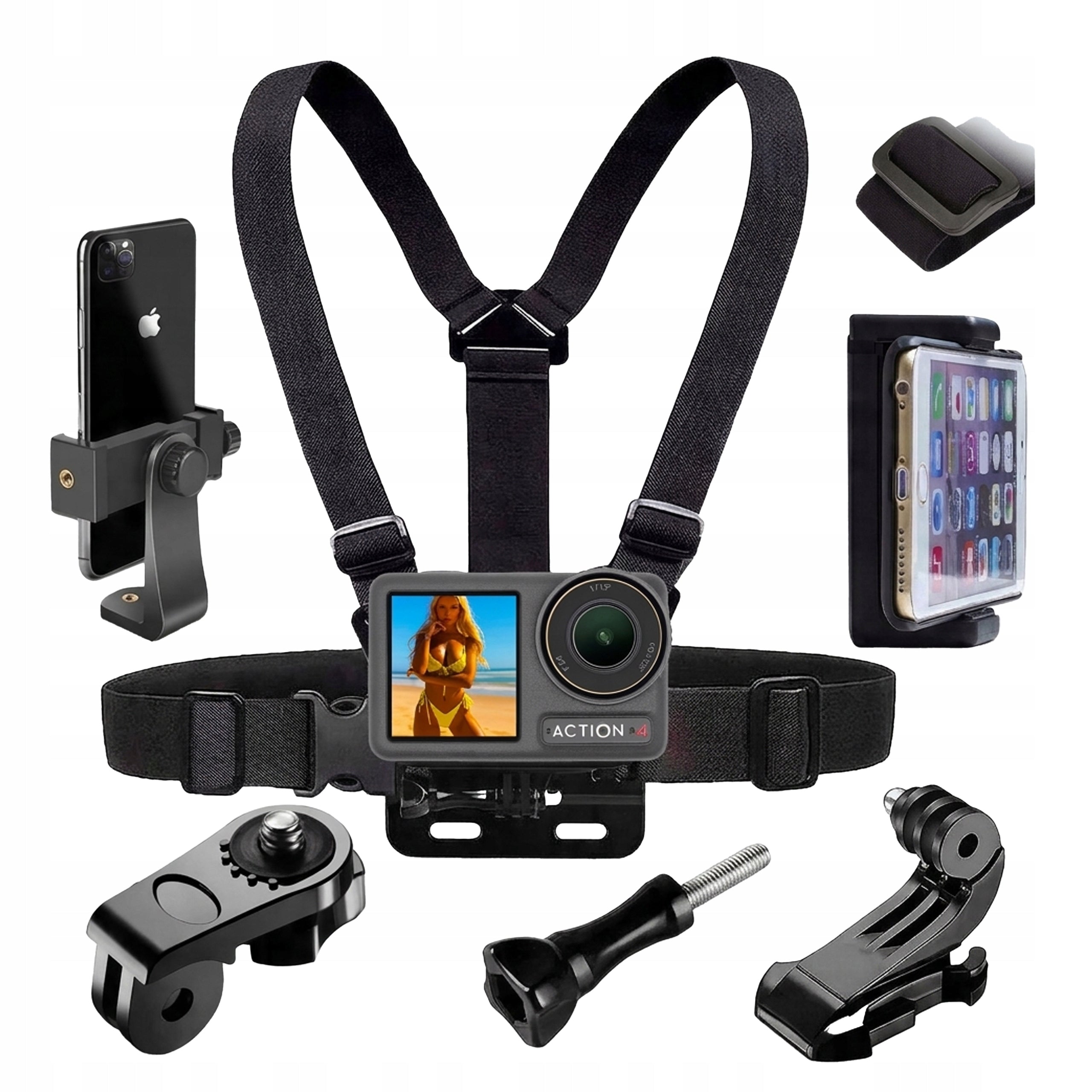 HARNESS CHEST HOLDER PHONE VEST GOPRO CAMERA DJI 6in1