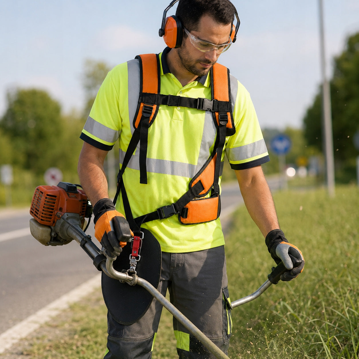 HARNESS FOR COMBUSTION SCYTHE BELTS HARNESS STRONG STIHL HUSQVARNA DEMON NAC Manufacturer code SOLIDE SZELKI DO KOSY SPALINOWEJ PASY NOŚNE