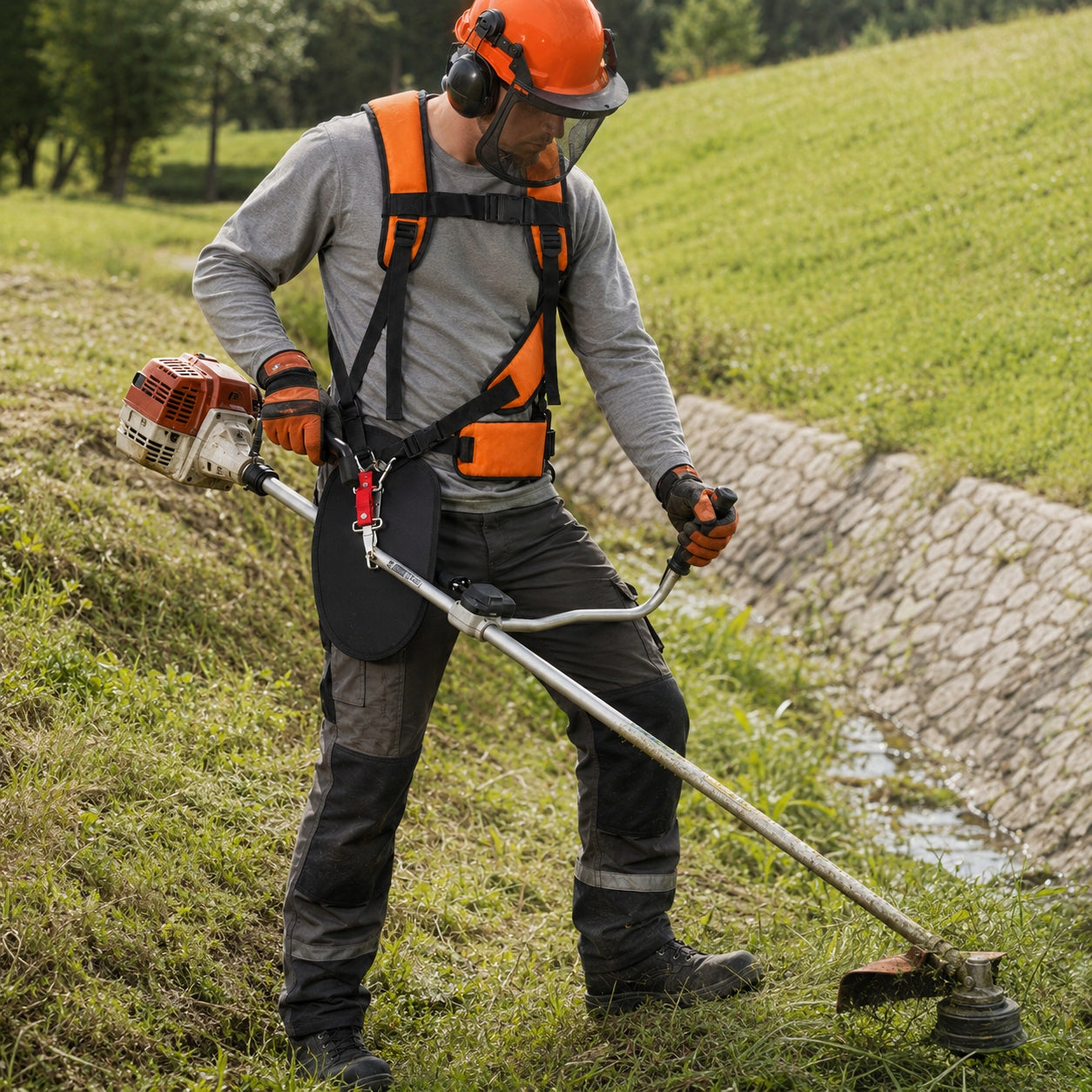 HARNESS FOR COMBUSTION SCYTHE BELTS HARNESS STRONG STIHL HUSQVARNA DEMON NAC Packaging status original