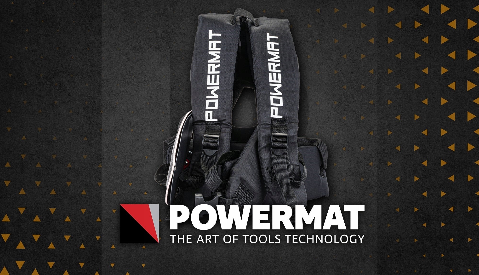 HARNESS FOR COMBUSTION SCYTHE TRIMMER SCYTHE TWO-ARM BELT HARNESS Brand Powermat