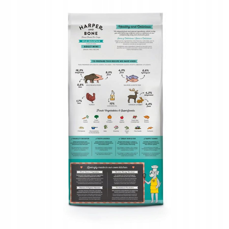 HARPER and BONE MINI for Dog Small Breeds Pork SALMON Boar VEGETABLES 2kg Manufacturer code 8413037372217