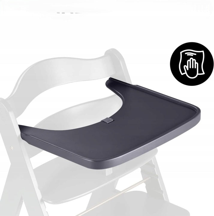 HAUCK ALPHA WOODEN TOP TRAY FOR CHAIR Color shades of gray and silver