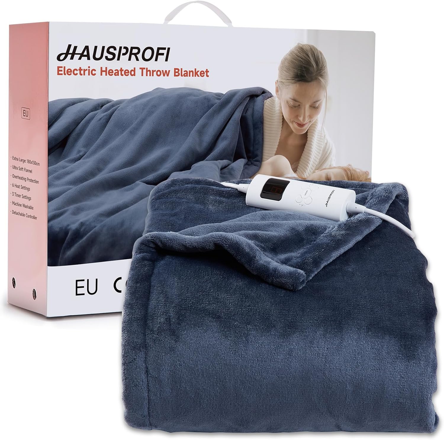 HAUSPROFI Electric blanket senokis senoki-dark NAVY BLUE