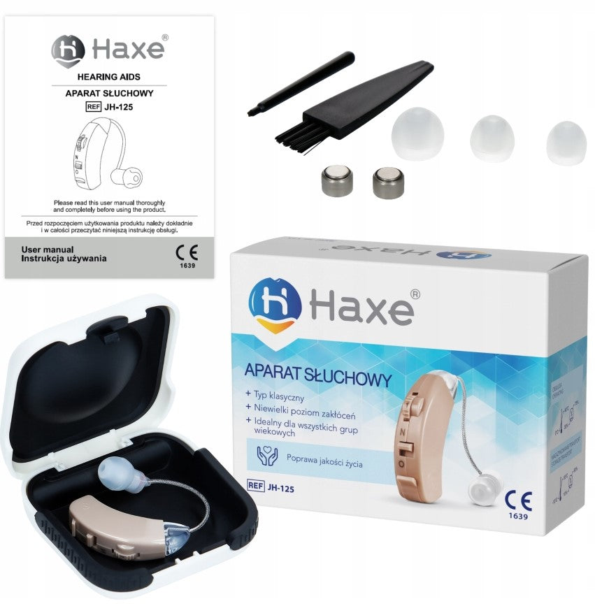 HAXE Hearing aid for hearing impaired JH-125 1 piece Batteries included yes