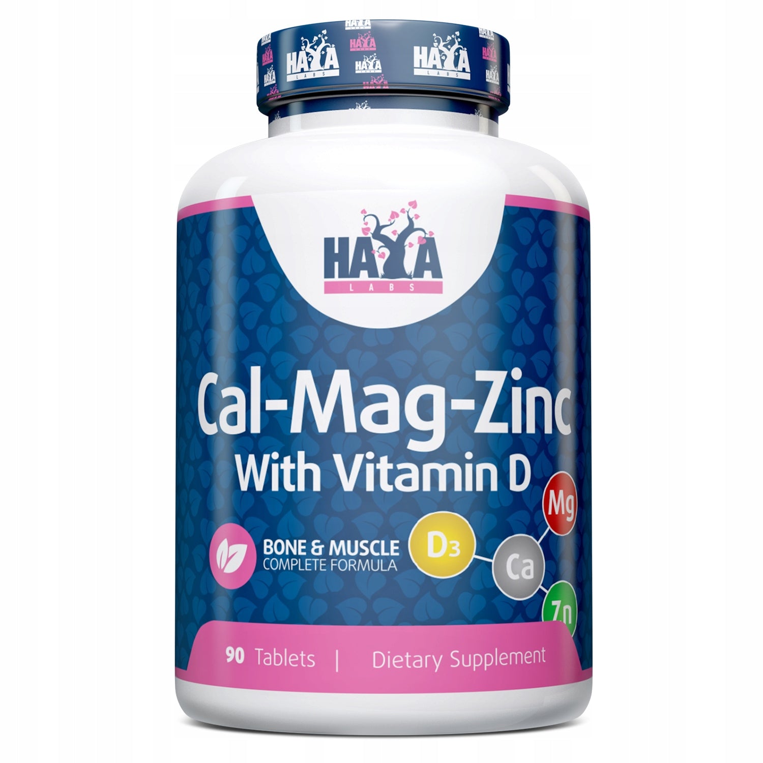 HAYA LABS Calcium, Magnesium and Zinc with Vitamin D, 90 tablets
