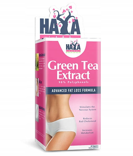 HAYA LABS Green Tea Extract, Appetite Reducing Capsules, 500 mg 60 kaps