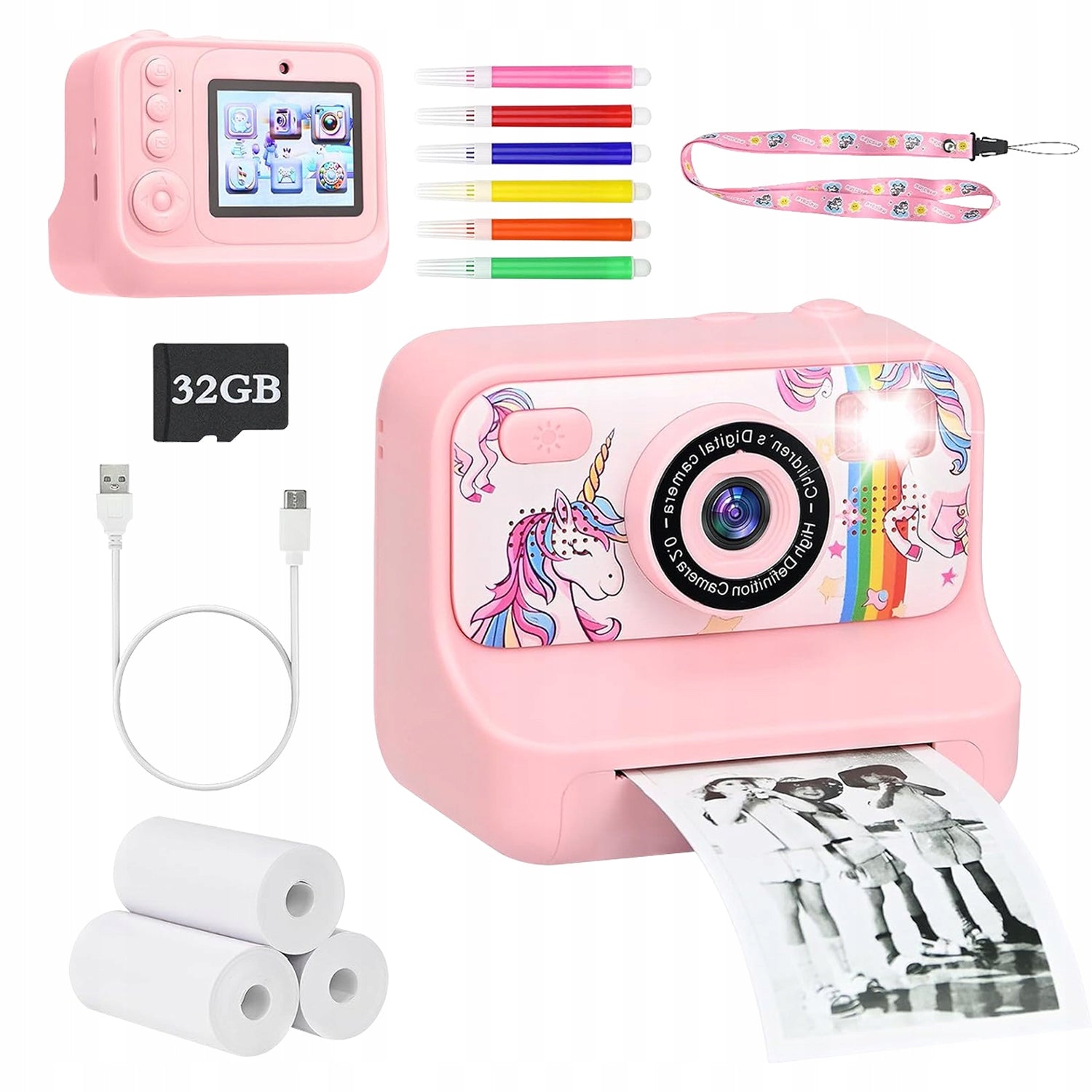 HD Camera for Kids Digital INSTANT with Printer