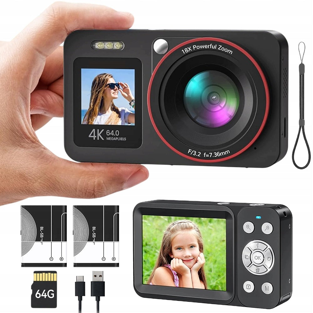 HD DIGITAL CAMERA 18x Digital 4K 6400MP 1200mAhPORTABLE