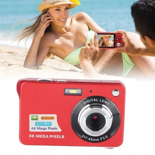 HD DIGITAL CAMERA 4K 48MP 8X ZOOM WITH 2,7 INCH LCD SCREEN STABILIZATION WITH FLASH Resolution 1 Mpx