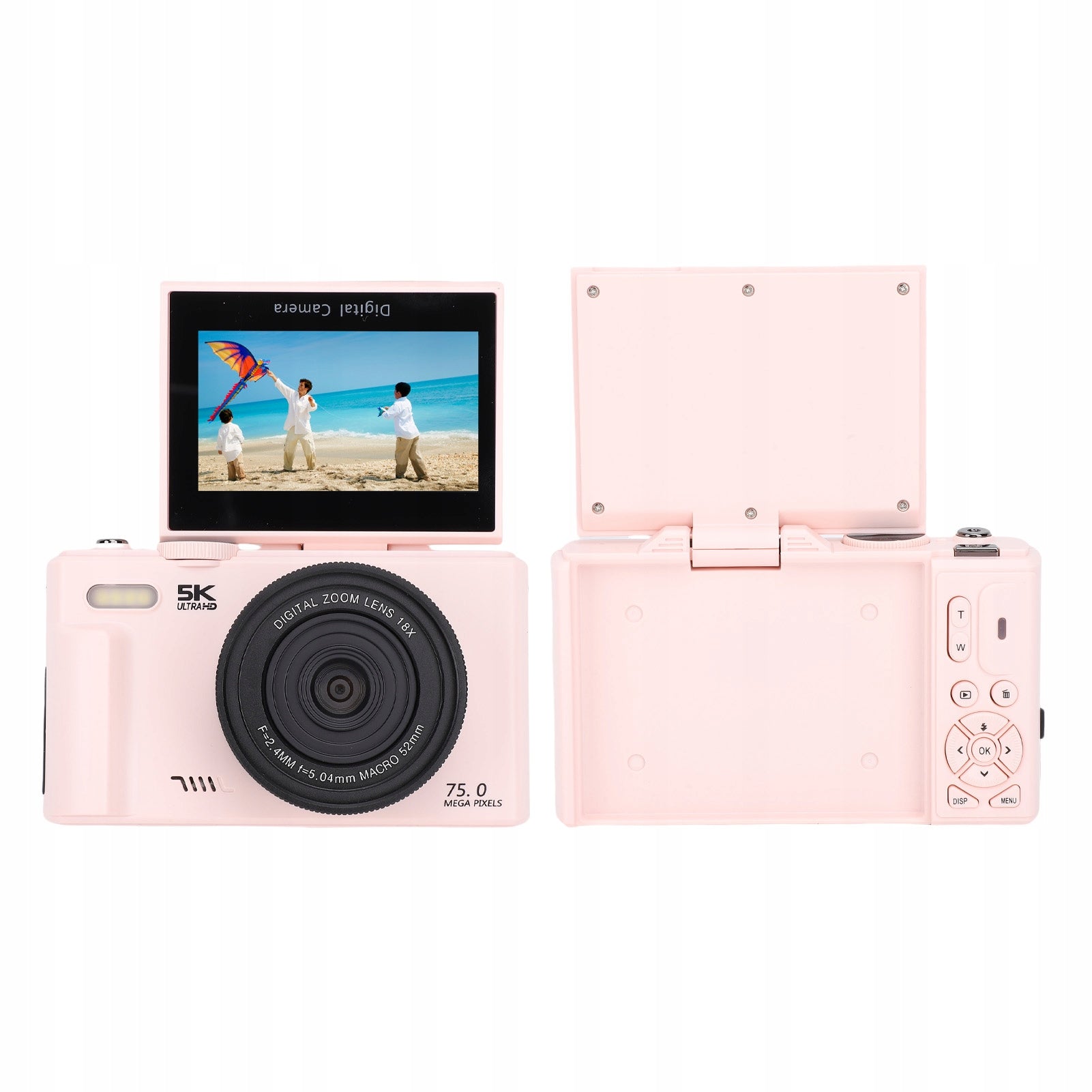 HD DIGITAL CAMERA 5K WIFI 75MP STABILIZATION WITH 18X AUTOFOCUS ZOOM Packaging status original
