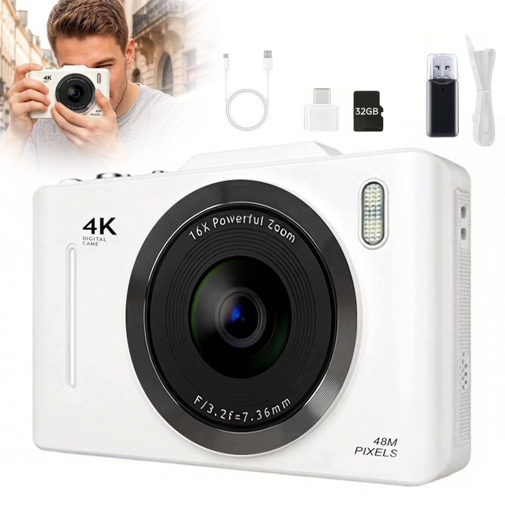 HD DIGITAL CAMERA PORTABLE 4K 48 MP CAMERA WITH 16X ZOOM