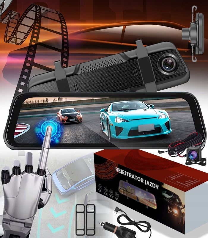 HD DRIVING VIDEO RECORDER MIRROR CAR REVERSING CAMERA 1080P