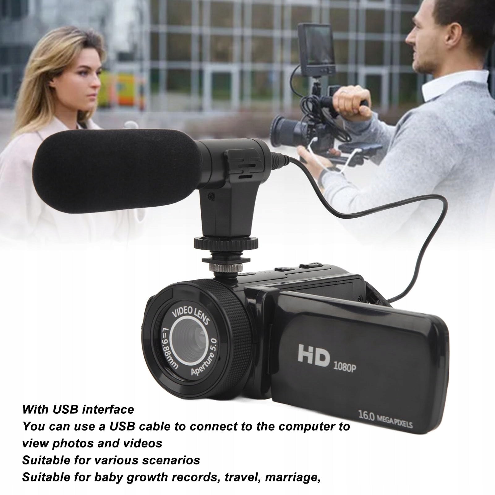 HD Digital Camera with Wide-Angle Lens Model CMR-DV100-11D