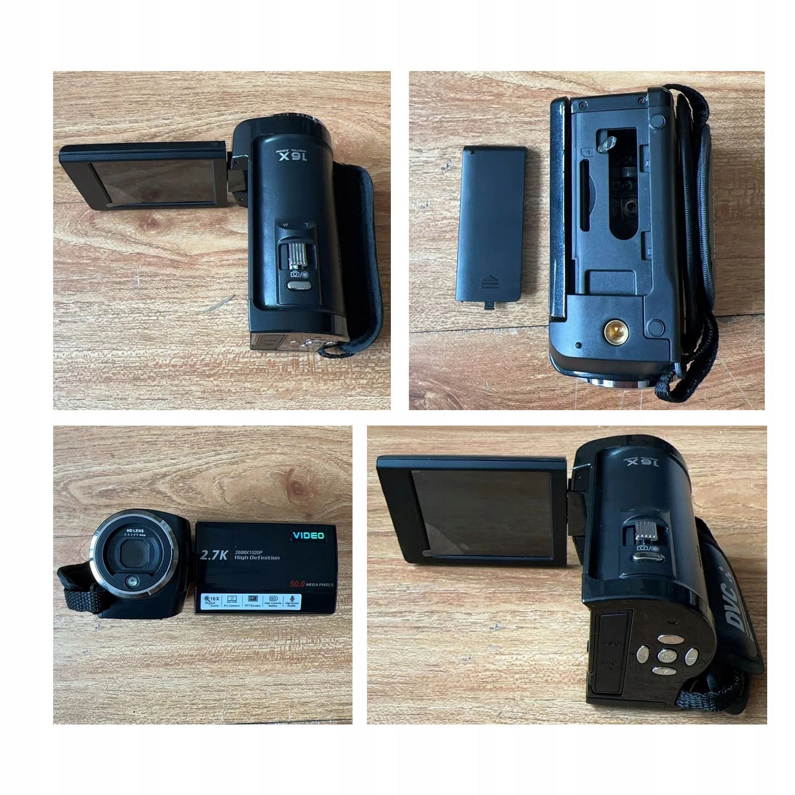 HD VIDEO CAMERA 2.7K 50MP 16X DIGITAL ZOOM 2.8' LCD SCREEN FOR VLOGGING
