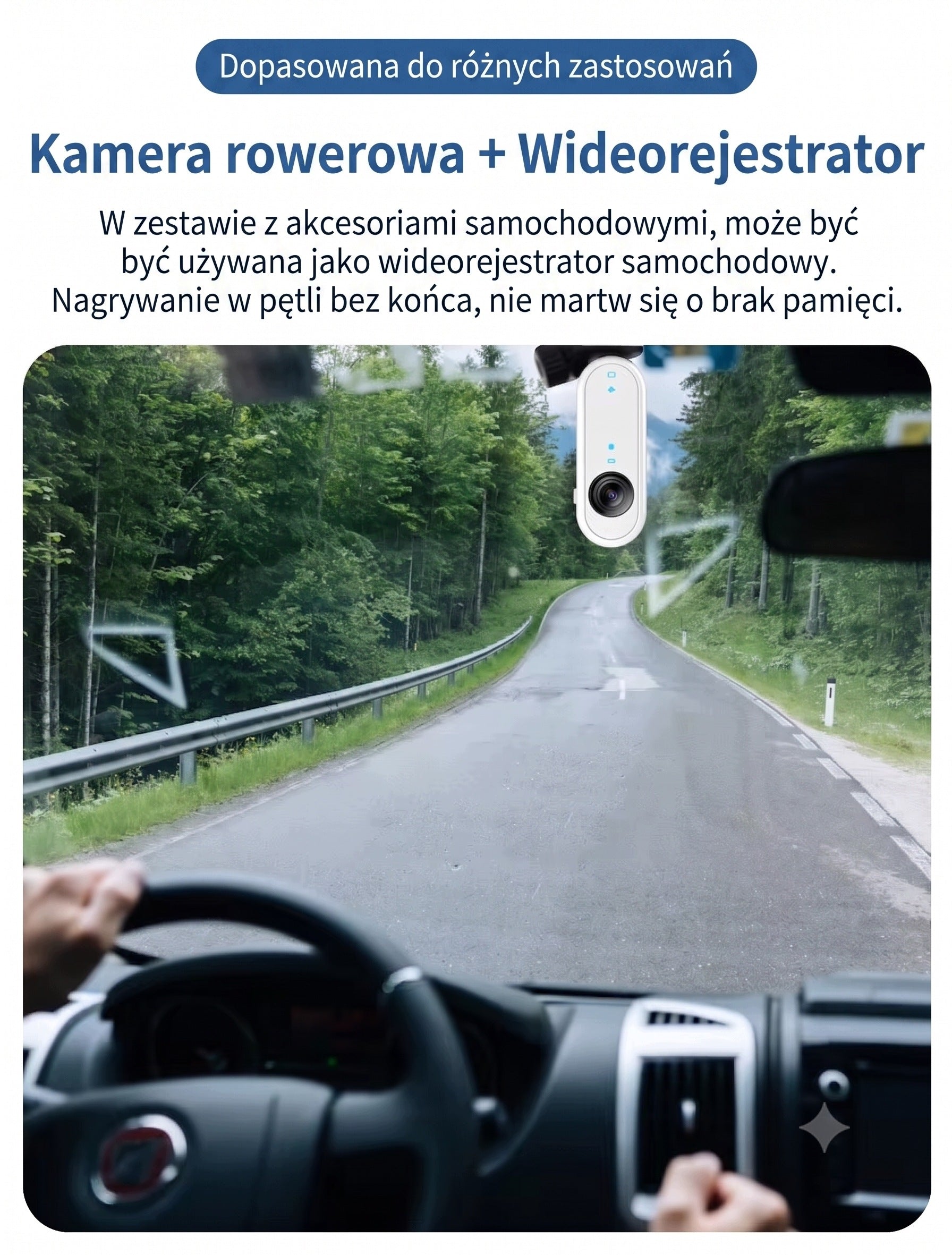 HD sports camera, waterproof, for bike, for dog, parking monitoring Manufacturer code 8525892900