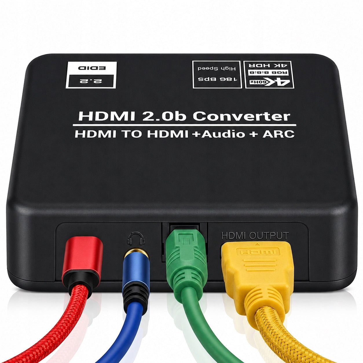 HDMI 2.0 Extractor Audio Converter TOSLINK Minijack ARC| 4K 60Hz| HDCP 2.2