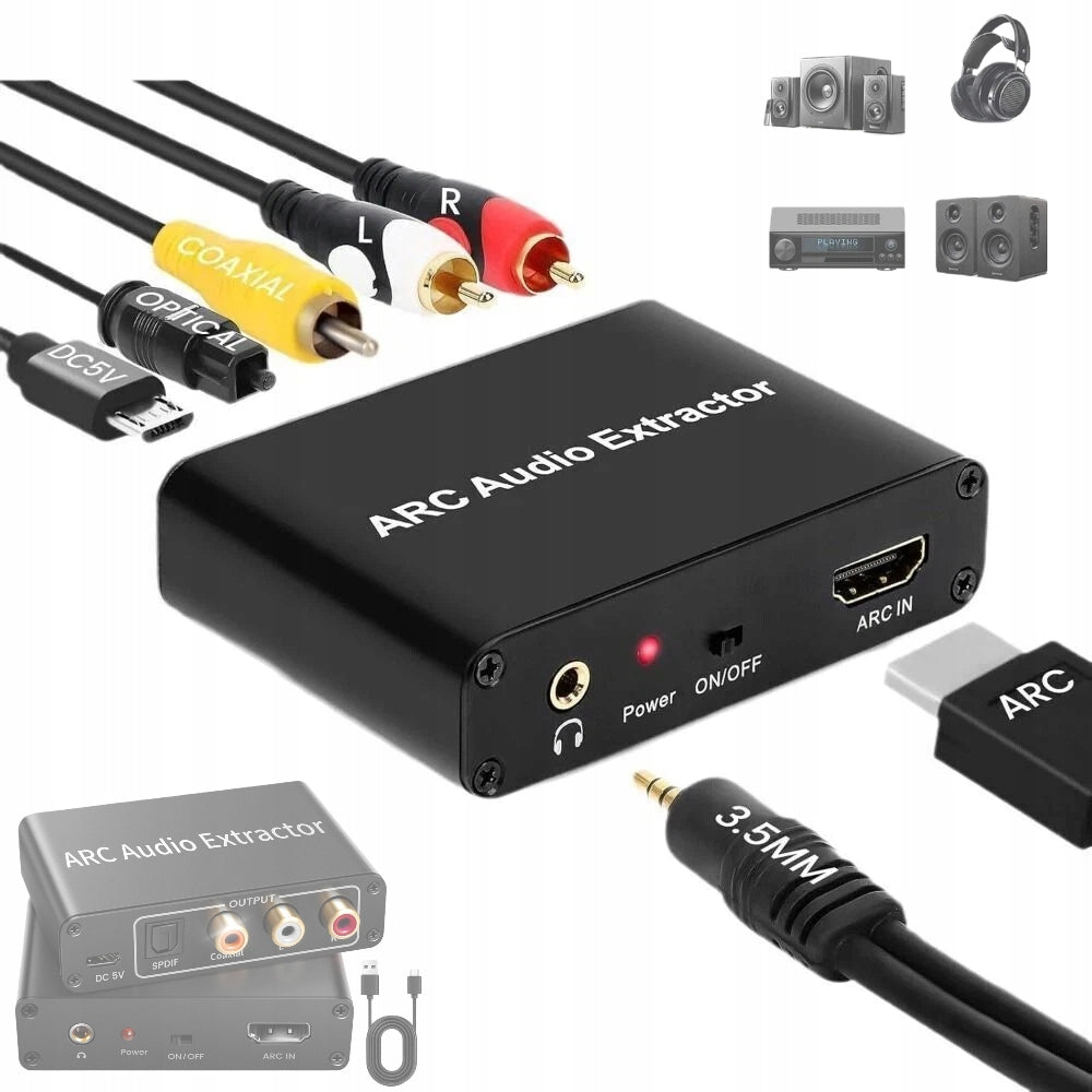 HDMI ARC Audio Extractor Converter for Coaxial Fiber Kit