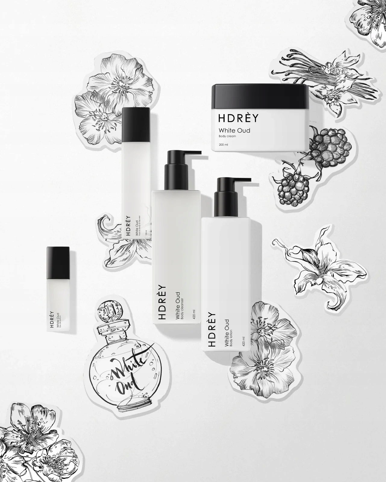 HDREY Eau de Parfum EDP Eau de Parfum White Oud 50ml Brand HDRÈY