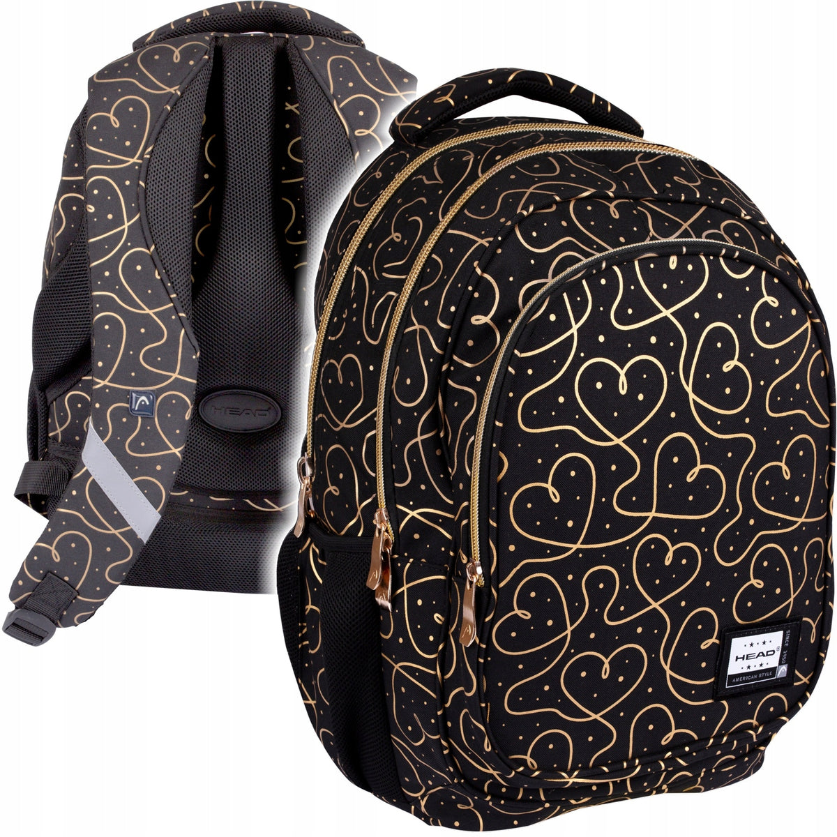 HEAD GOLDEN HEARTS Youth School Backpack