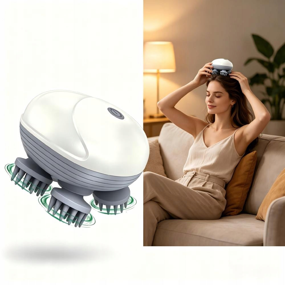 HEAD MASSAGER ELECTRIC SCALP MASSAGE SHOULDERS NECK 3 MODES