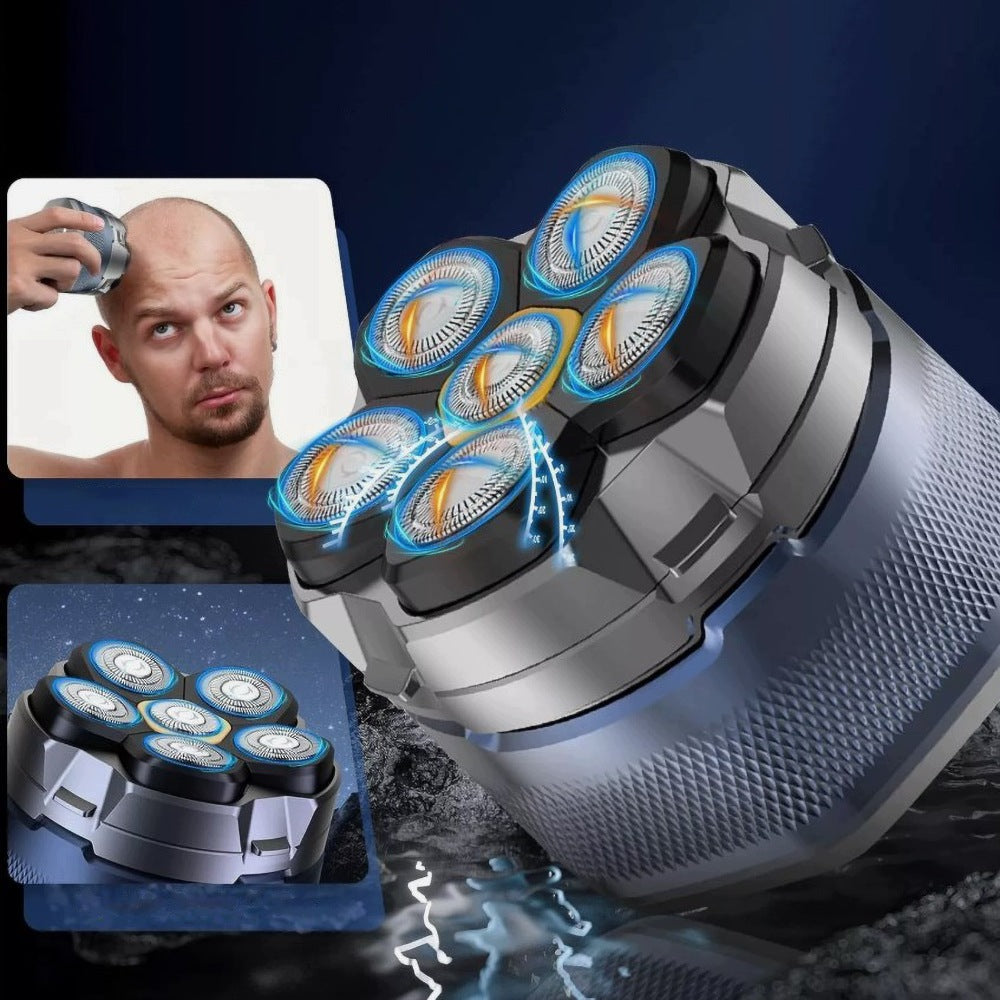 HEAD SHAVER FOR MEN'S ROTARY 6D MAGNETIC WATERPROOF Packaging status original