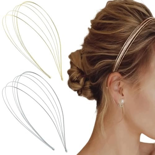 HEADBAND METAL ELEGANT WOMEN'S HAIR BAND GOLD METAL Brand no brand
