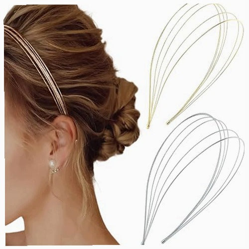 HEADBAND METAL ELEGANT WOMEN'S HAIR BAND GOLD METAL