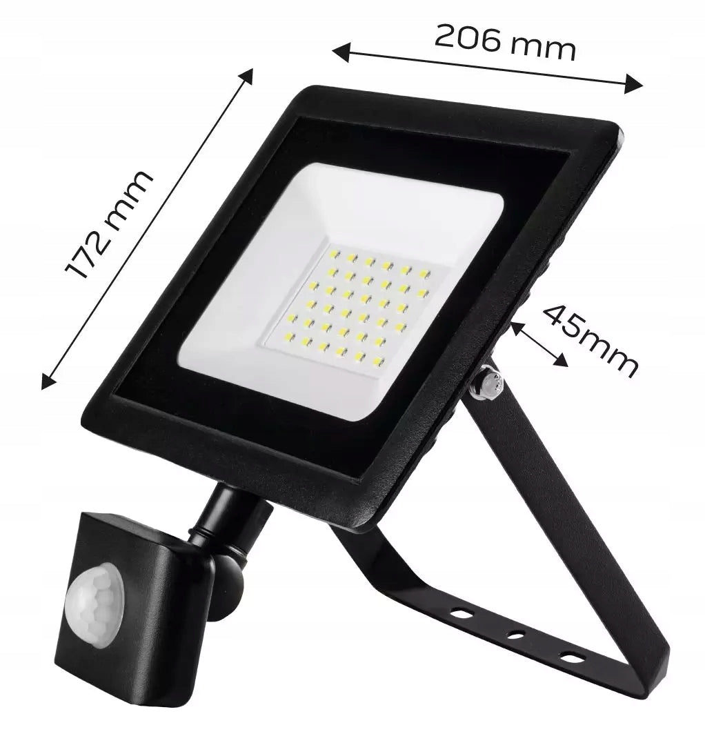 HEADLAMP WITH MOTION SENSORS SMD 30W 2400LM 230V NEO Batteries included no