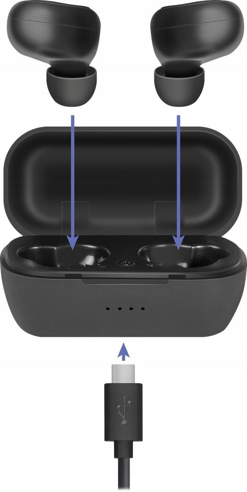 HEADPHONES DEFENDER BLUETOOTH TWINS 638 BLACK Packaging status original