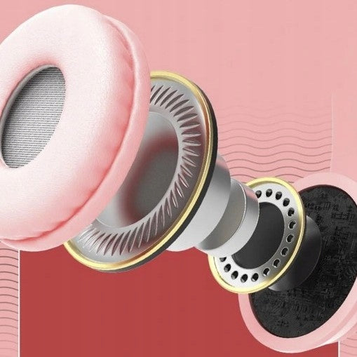 HEADPHONES FOR GIRLS WITH EARS - CHRISTMAS GIFT UNDER THE CHRISTMAS TREE PINK Packaging status original