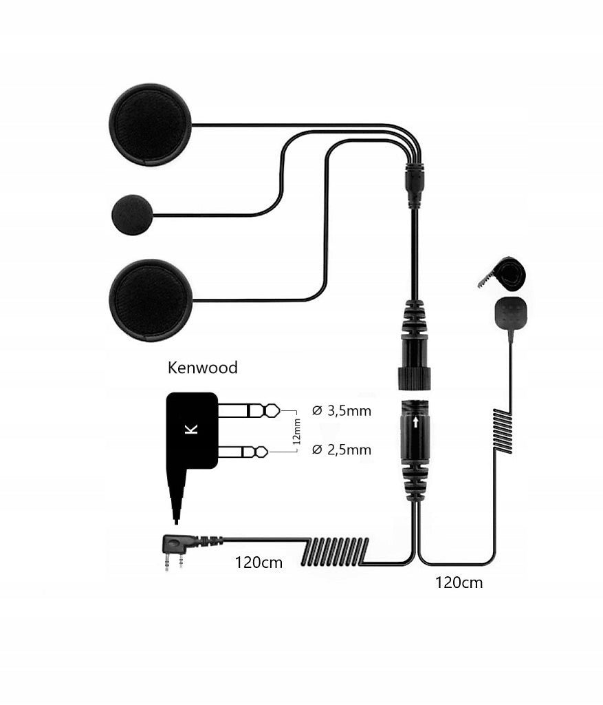HEADSET FOR BAOFENG RADIO STATION - PLUG K
