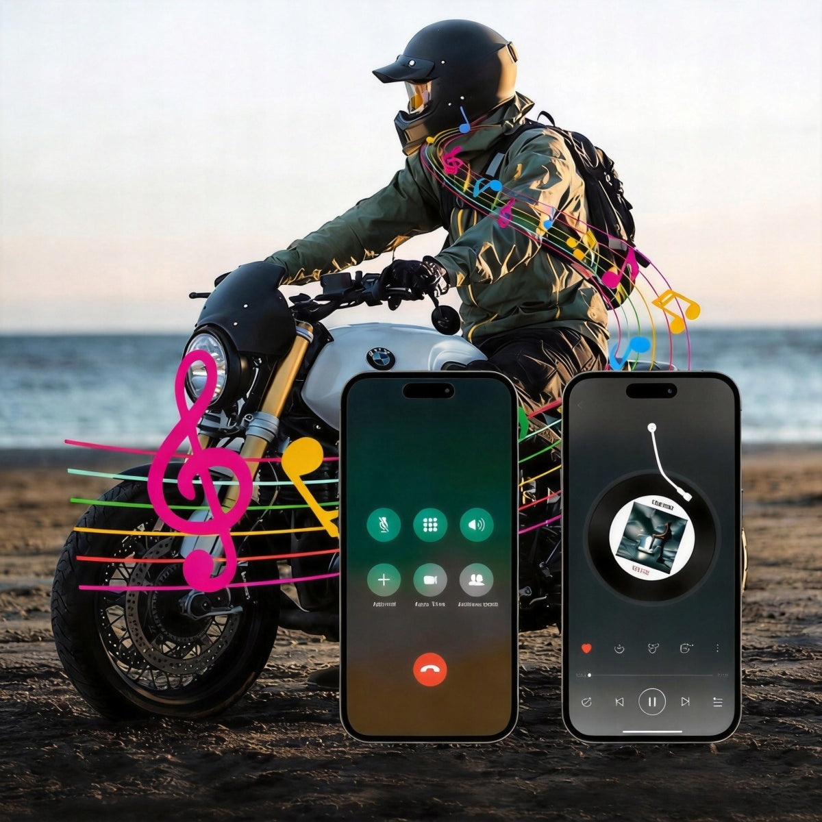 HEADSET FOR HELMET – MOTORCYCLE INTERCOM, WIRELESS Packaging status original