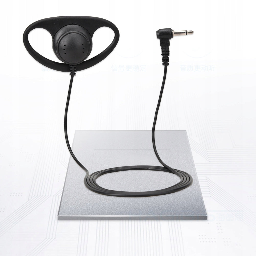 HEADSET TYPE D 3,5 MM WITH SINGLE EARPIECE 90CM BLACK Packaging status original