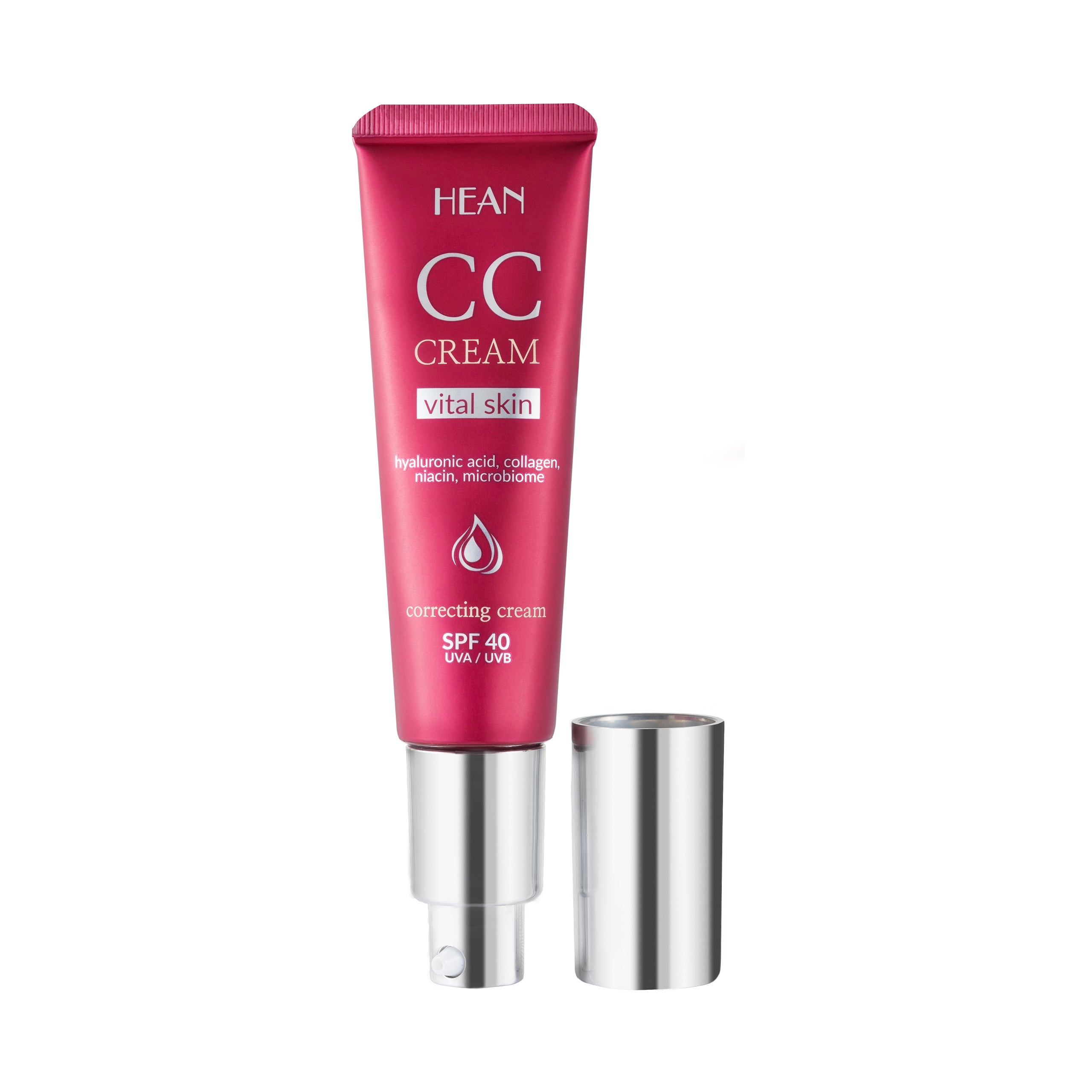 Hautton-korrigierende Gesichtscreme Hean Vital Skin CC-Korrekturcreme SPF40 02 Natural, 30 ml