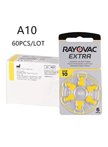 HEARING AID BATTERIES 10AU YELLOW MERCURY FREE 60 PCS. for home Brand no brand
