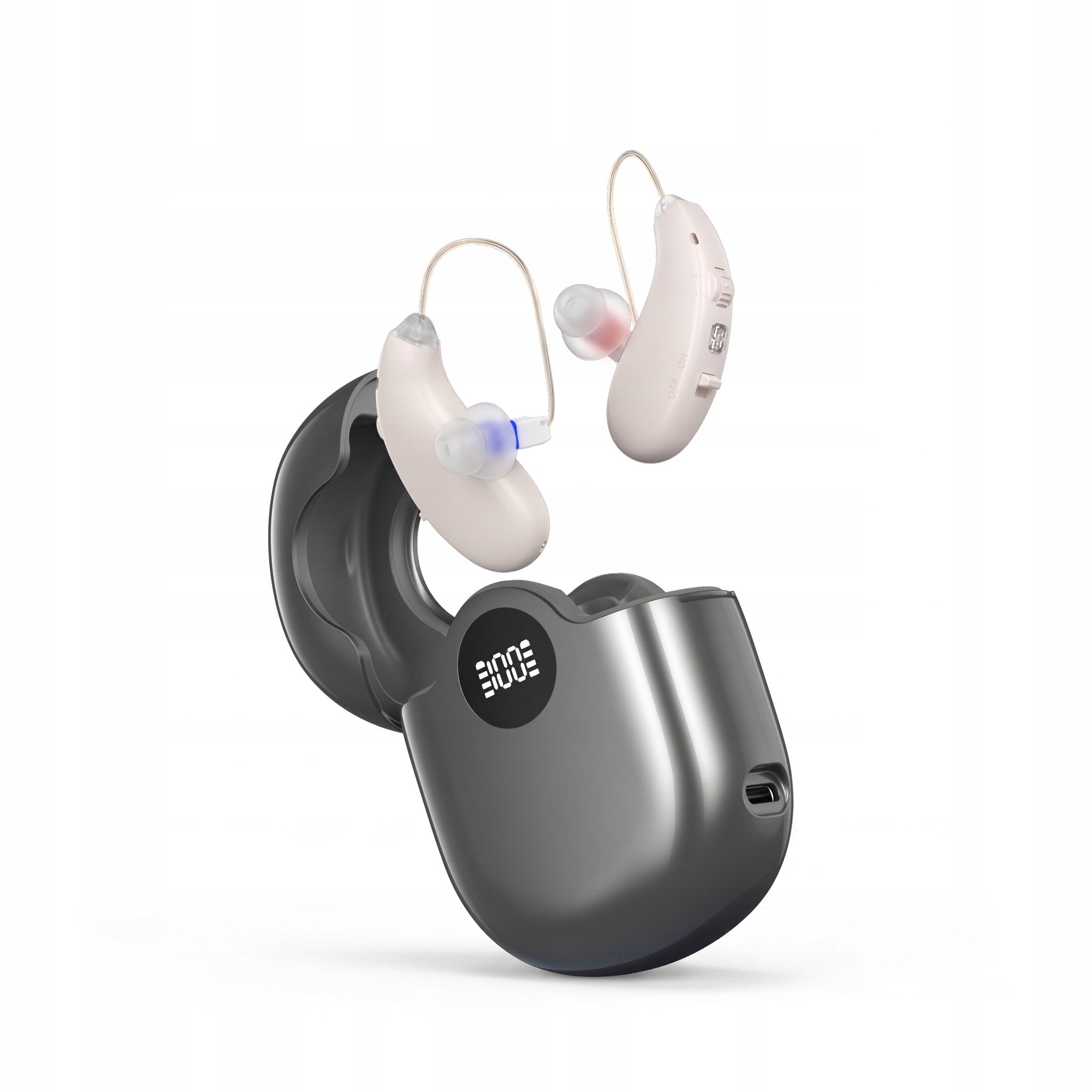 HEARING AID HEARING AMPLIFIER 2in1 BATTERY BEHIND-THE-EAR CERTIFICATE CASE