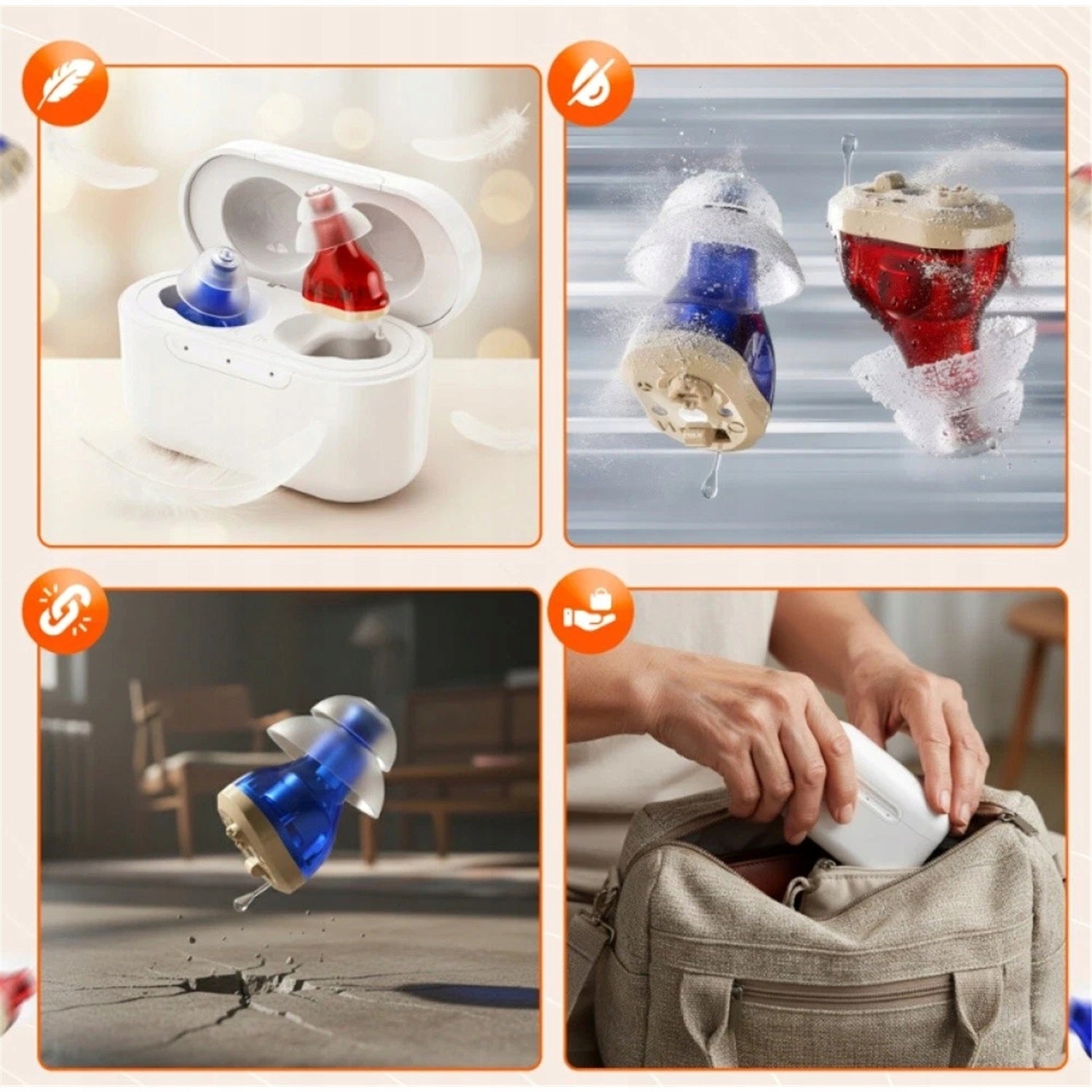 HEARING AID HEARING AMPLIFIER PROFESSIONAL CLEAR SOUND WITH ACCESSORIES Packaging status original