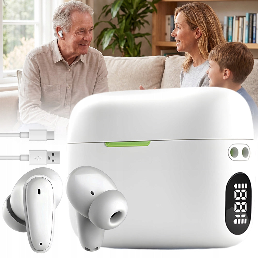 HEARING AID IN-EAR HEARING AMPLIFIER PREMIUM RECHARGEABLE FOR SENIOR Packaging status original
