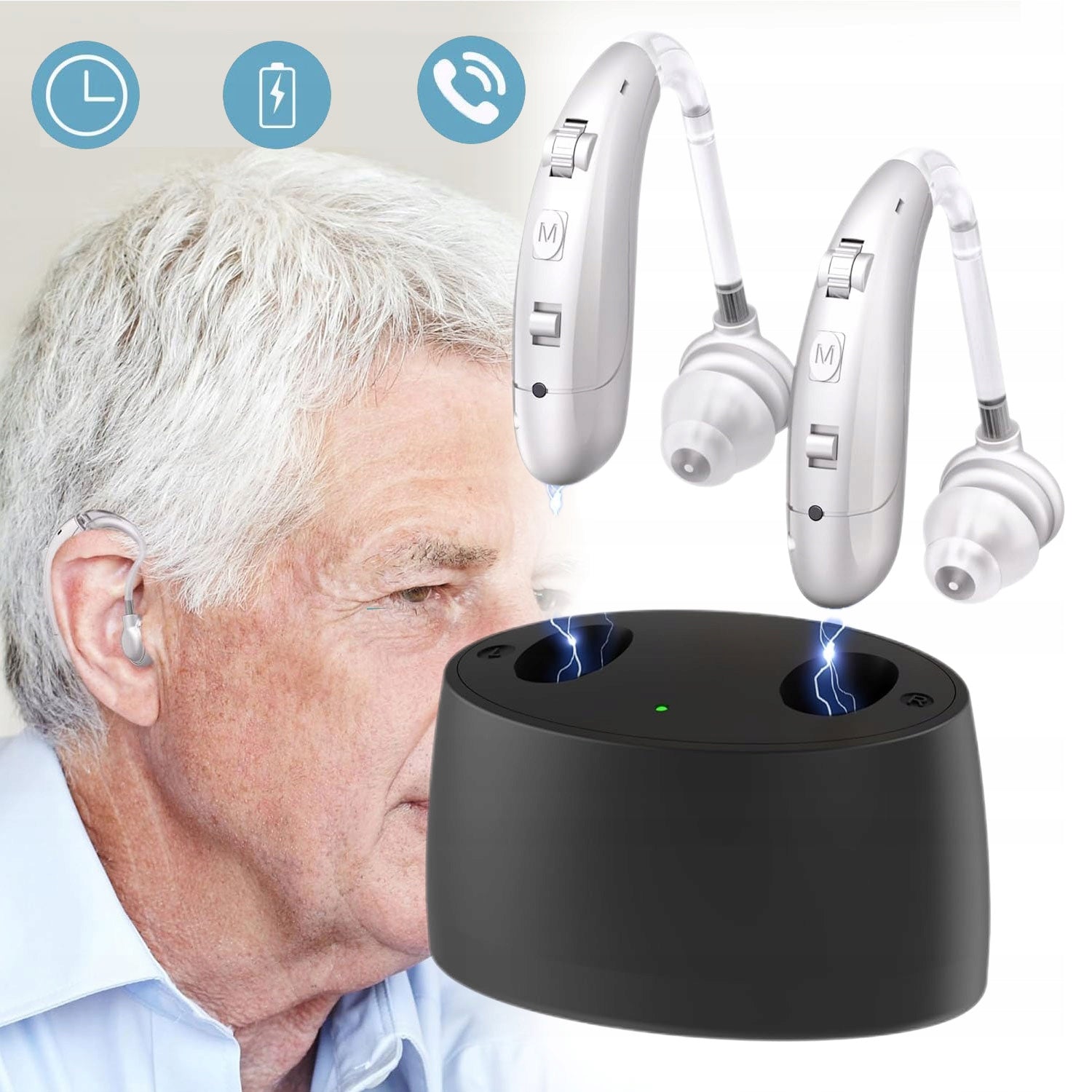HEARING AID MEDICAL HEARING AMPLIFIER COMFORTABLE GRANDFATHER'S DAY Medical device no