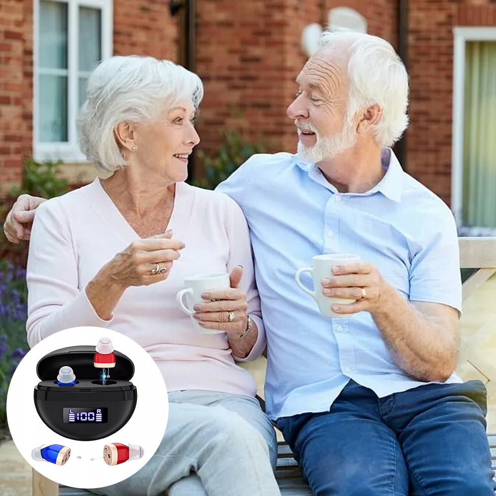 HEARING AID WITH CHARGING AND CASE - WIRELESS, IN-EAR, FOR SENIORS Medical device no